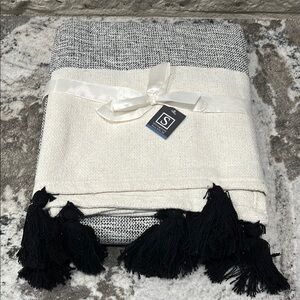 NEW Luxury Black and White Throw Blanket from Sullivan’s